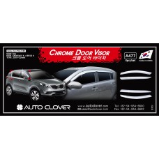 AUTOCLOVER CHROME DOOR VISOR SET FOR KIA SPORTAGE R 2010-15 MNR