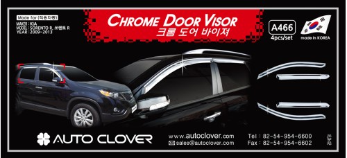 AUTOCLOVER CHROME DOOR VISOR FOR KIA SORENTO R 2012-13 MNR
