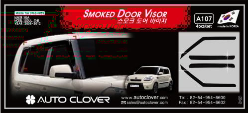 autoclover door smoked visor kia soul 2008-12