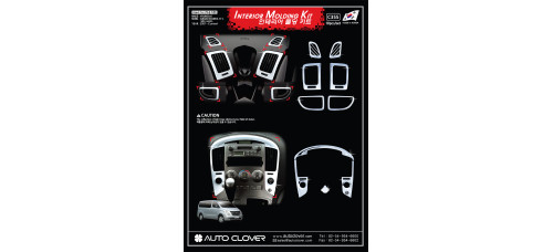 autoclover interior molding hyundai grand starex 2007-15