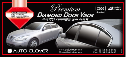 autoclover premium door visor hyundai genesis 2008-13