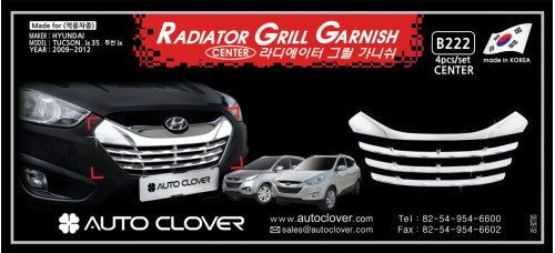 autoclover radiator grill garnish hyundai ix35 2009-12