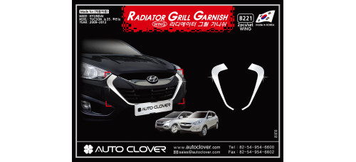 autoclover radiator grill garnish hyundai ix35 2009-15