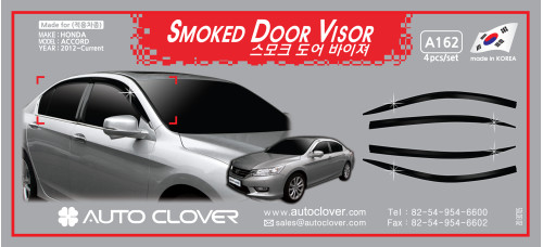 autoclover smoked door visor honda accord 2012-15