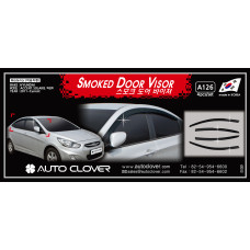 AUTOCLOVER SMOKED DOOR VISOR HYUNDAI ACCENT 2011-15