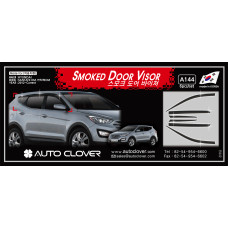 autoclover smoked door visor hyundai santa fe 2012-15