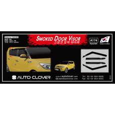 autoclover smoked door visor set kia soul 2013-15