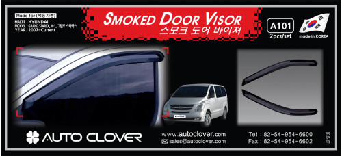 autoclover smoked door visor starex iload 2009-15