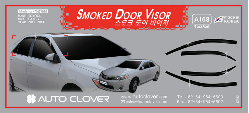 autoclover smoked door visor toyota camry 2012-14