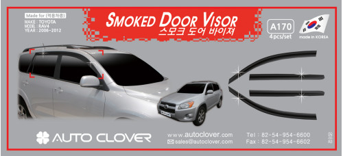 autoclover smoked door visor toyota rav4 2006-12