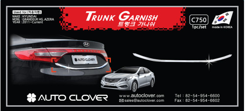autoclover trunk garnish hyundai grandeur 2011-15