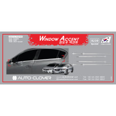 AUTOCLOVER WINDOW ACCENT SET FOR HONDA CIVIC 2012