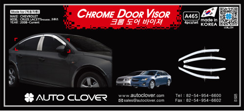 chrome door visor set for chevrolet cruze 2011-15
