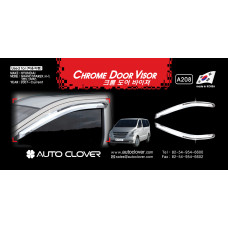 chrome door visor set for grand starex iload 2009-15nr