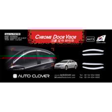 chrome door visor set for hyundai sonata 2009-15