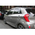 chrome door visor set for kia picanto 2011-15