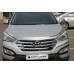 chrome hood guard set for hyundai santa fe 2012-15