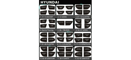 BRICX LED INSIDE DOOR CATCH PLATES HYUNDAI VEHICLES