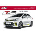 tuon rear spoiler set for kia picanto 2017-18