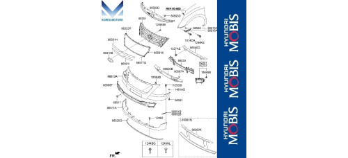 mobis front rear bumber hyundai starex h-1 2007-17 mobis front rear bumber hyundai starex h-1 2007-17