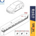 mobis moldings sides sill kit hyundai veloster js 2018-21 mobis moldings sides sill kit hyundai veloster js 2018-21