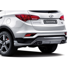 tuix rear skirt bumper hyundai santa fe 2016-17 tuix rear skirt bumper hyundai santa fe 2016-17