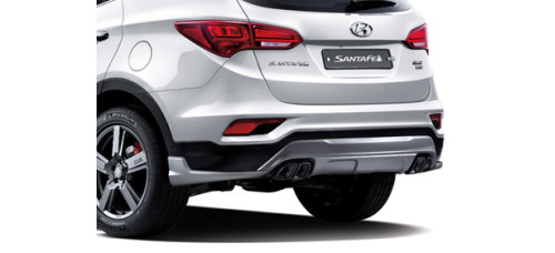tuix rear skirt bumper hyundai santa fe 2016-17