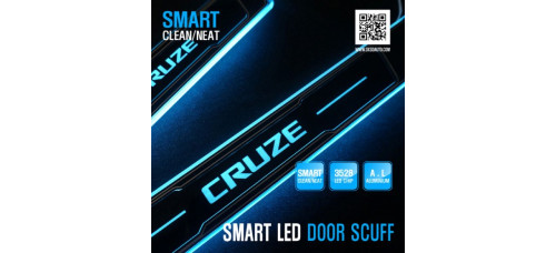 led door sill scuff plates chevrolet cruze 2011-14 led door sill scuff plates chevrolet cruze 2011-14