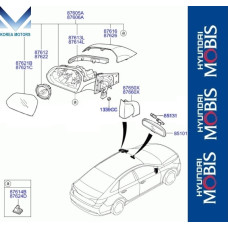 MIRROR-OUTSIDE REAR VIEW FOR SONATA HYBRID 2014-17