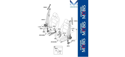 mobis front seatbelt for kia niro 2016-19