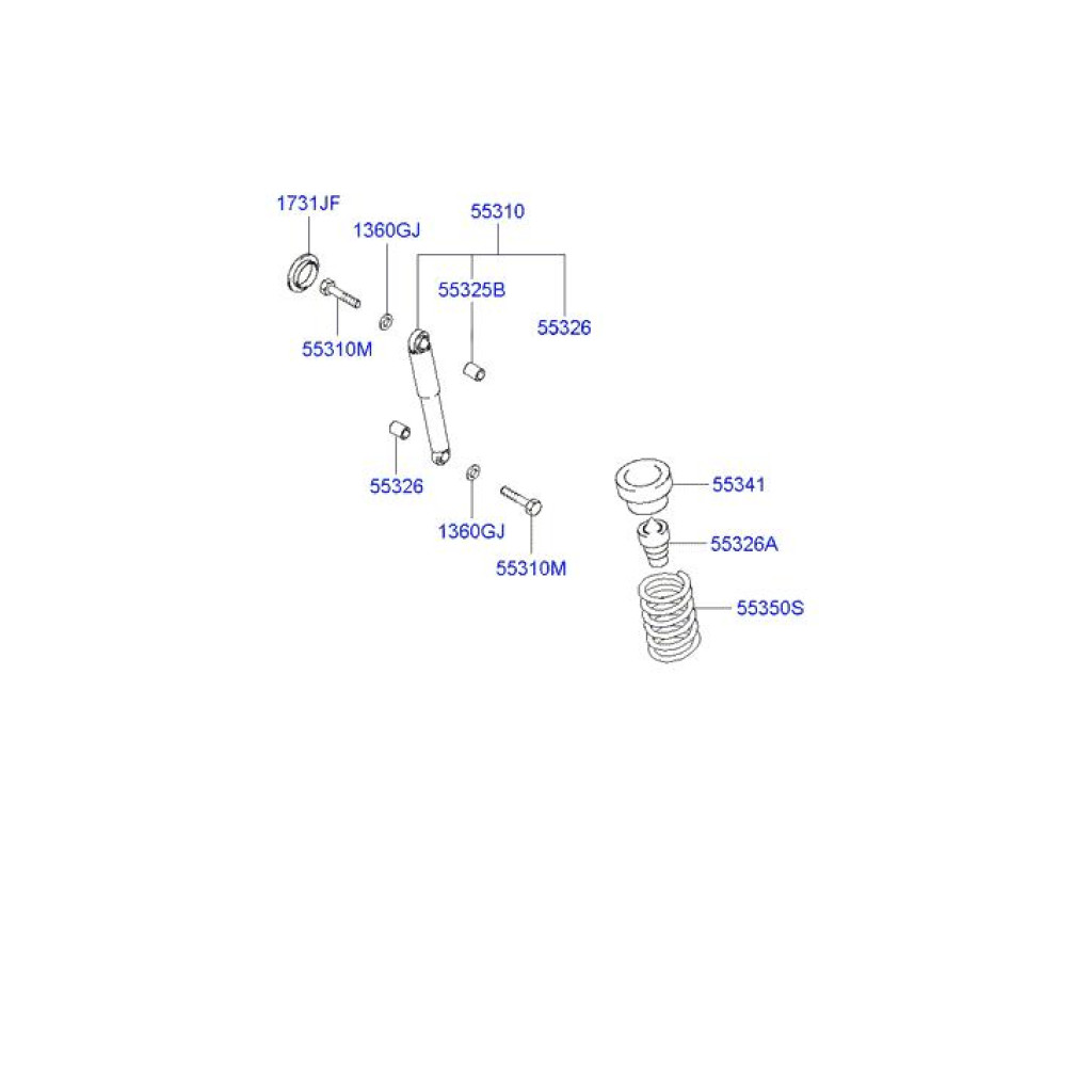 MOBIS FRONT REAR SHOCK ABSORBERS HYUNDAI ATOS 2006-11