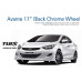 tuix 17 black chrome wheels for hyundai elantra 2010-15