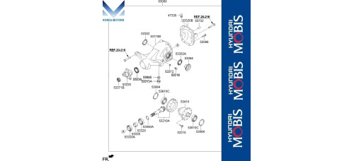 50-501 rear differential hyundai equus eq900 2015-18