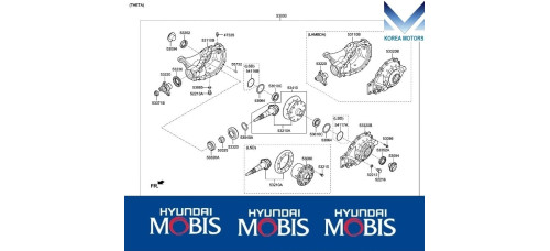 50-501 rear differential hyundai genesis g70 2017-20