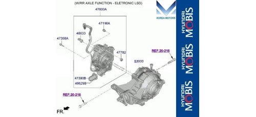 50-501 rear differential hyundai gv80 2020-25