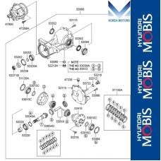 50-501 REAR DIFFERENTIAL ASSEMBLY HYUNDAI IX55 2006-15
