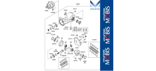 50-501 rear differential hyundai ix55 2006-15