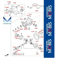 50-501 REAR DIFFERENTIAL HYUNDAI SANTA FE 2015-18