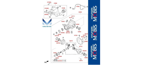 50-501 rear differential hyundai santa fe 2015-18