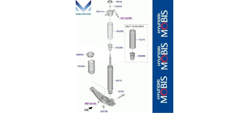 mobis rear shock absorber hyundai santa fe tm 2020-23