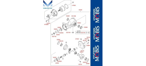 50-501 rear differential hyundai santa fe cm 2009-12