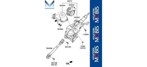 mobis steering column shaft hyundai sonata 2009-14 mobis steering column shaft hyundai sonata 2009-14