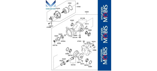50-501 rear differential hyundai tucson 2004-09