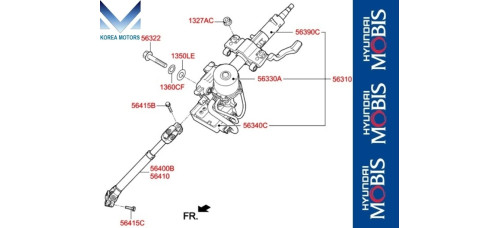 mobis steering column shaft cv hyundai i30 2011-15 mobis steering column shaft cv hyundai i30 2011-15