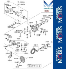 50-510 FRONT AXLY DIFFERENTIAL KIA MOHAVE 2007-19