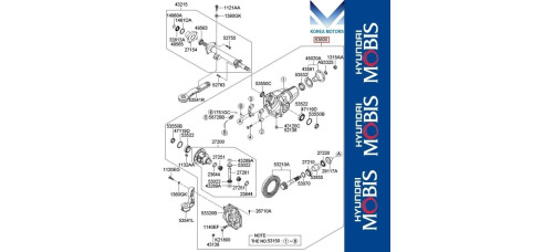 50-510 front axly differential kia mohave 2016-19