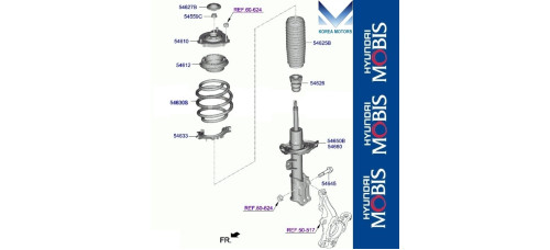 mobis front shock absorbers kia niro hev ev 2022-25y