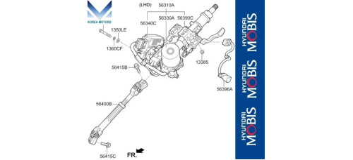 mobis column assy-steering kia k5 optima 2015-18 mobis column assy-steering kia k5 optima 2015-18