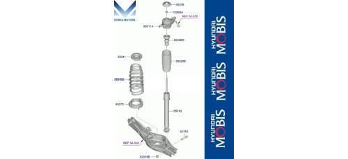 mobis rear shock absorbers kia optima k5 2019-23