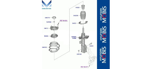 mobis front shock absorbers for kia optima k5 2023-26